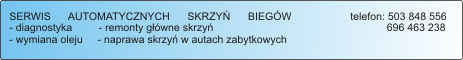 Serwis automatycznych skrzyń biegów: diagnostyka, wymiana oleju, remonty główne skrzyń, naprawa skrzyń w autach zabytkowych